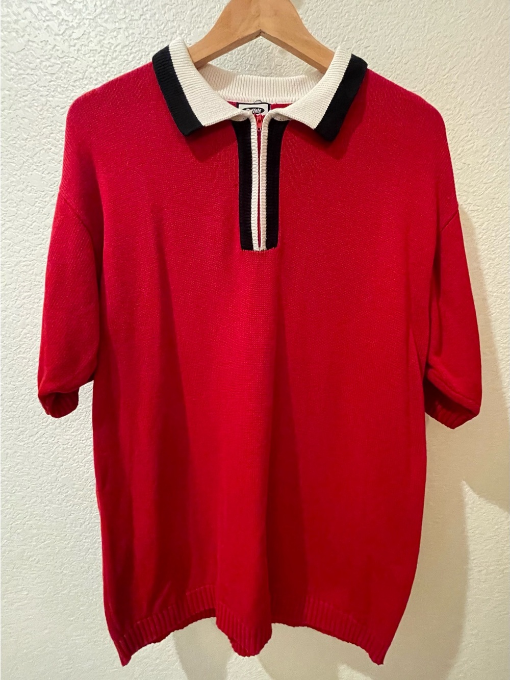 Buffalo by David Bitton Men’s Red Short Sleeve Polo, Large